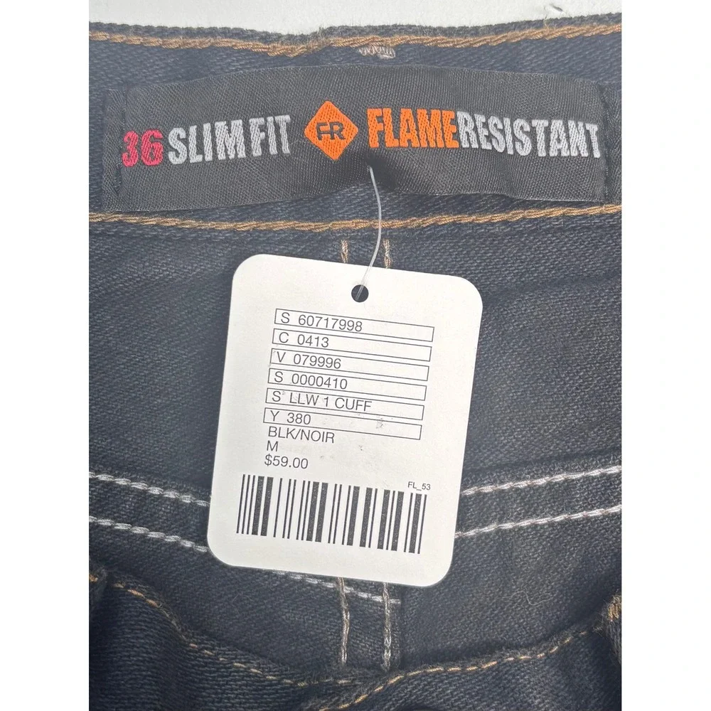 Wrangler FR Flame Resistant Slim Fit Denim Shorts Black Raw Hem 31 FR36MWB‎